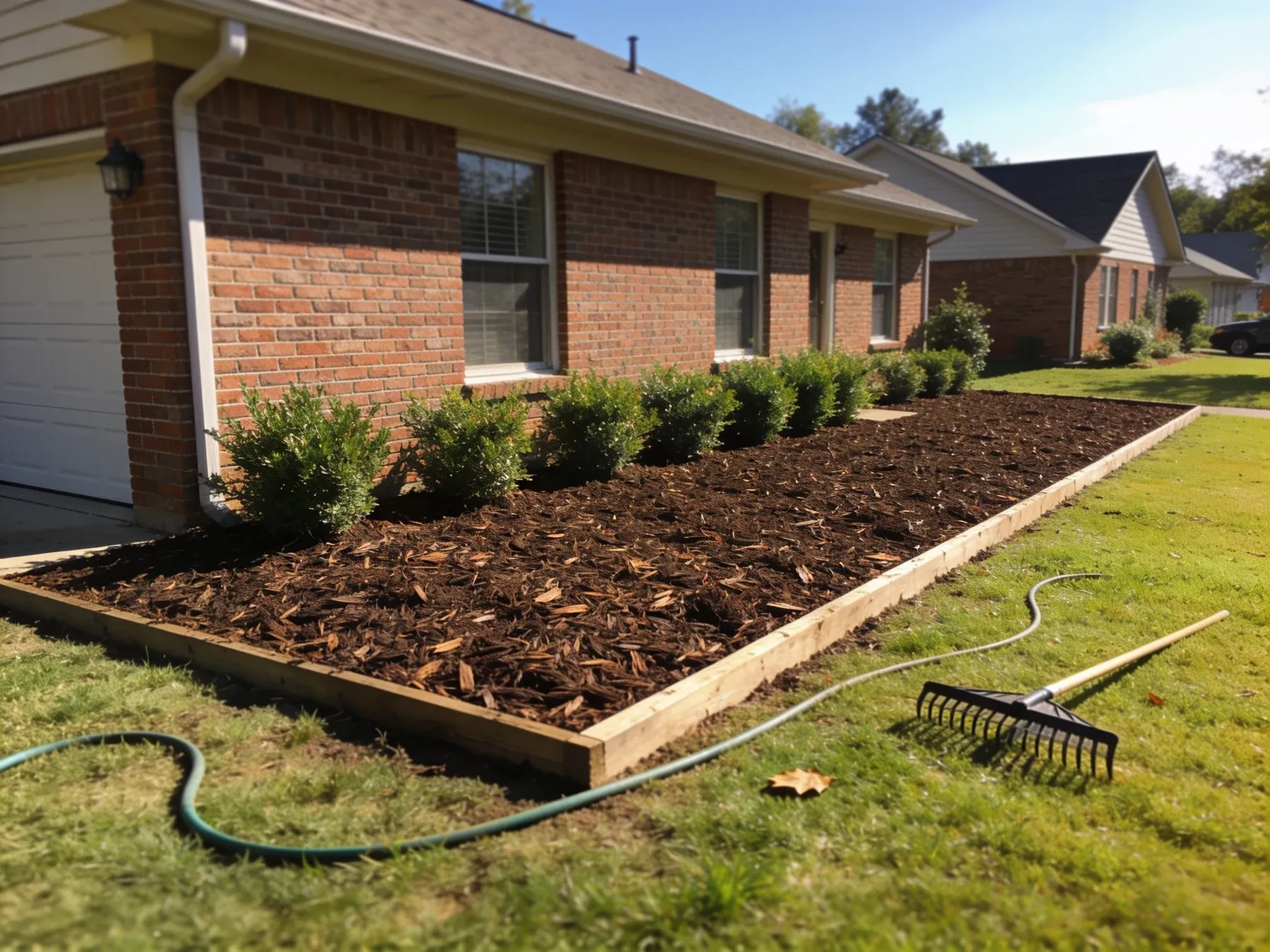 Mulching & Bed Maintenance project by Olympic Mountain Landscaping in North Alabama