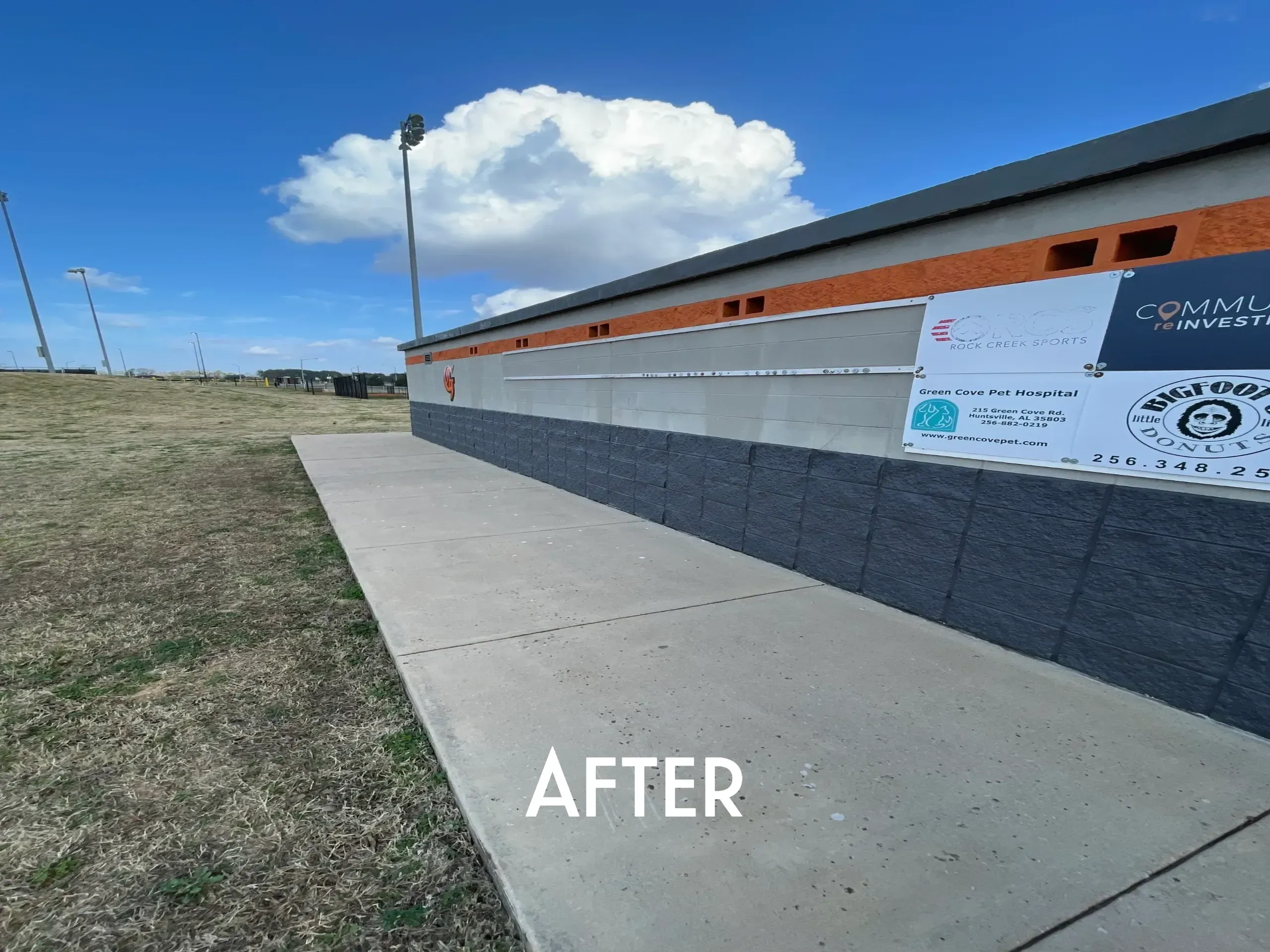 Pressure Washing project by Olympic Mountain Landscaping in North Alabama